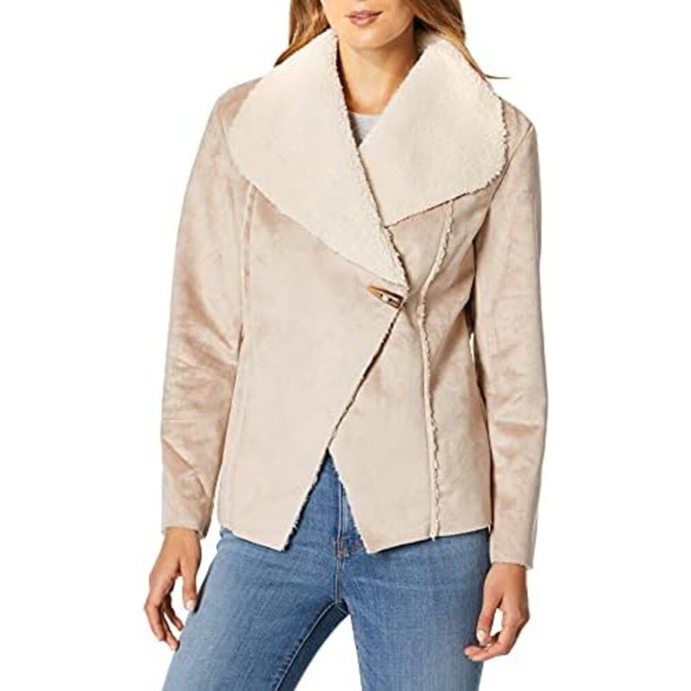 Faux Shearling jacket sherpa lined SOFT EUC warm winter jacket mountain khakis M